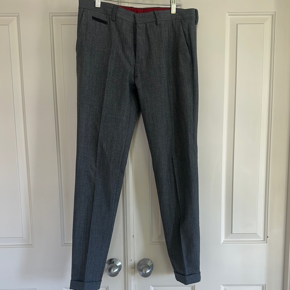 Zara Gray Dress Pants Slim Tailored Fit